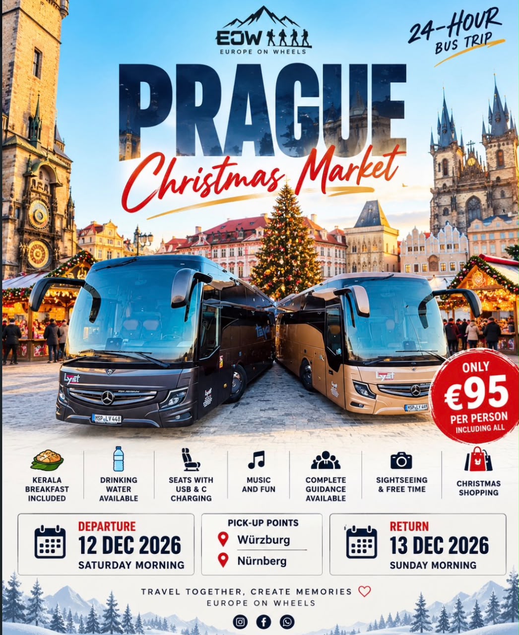 Prague Christmas One-Day Group Trip